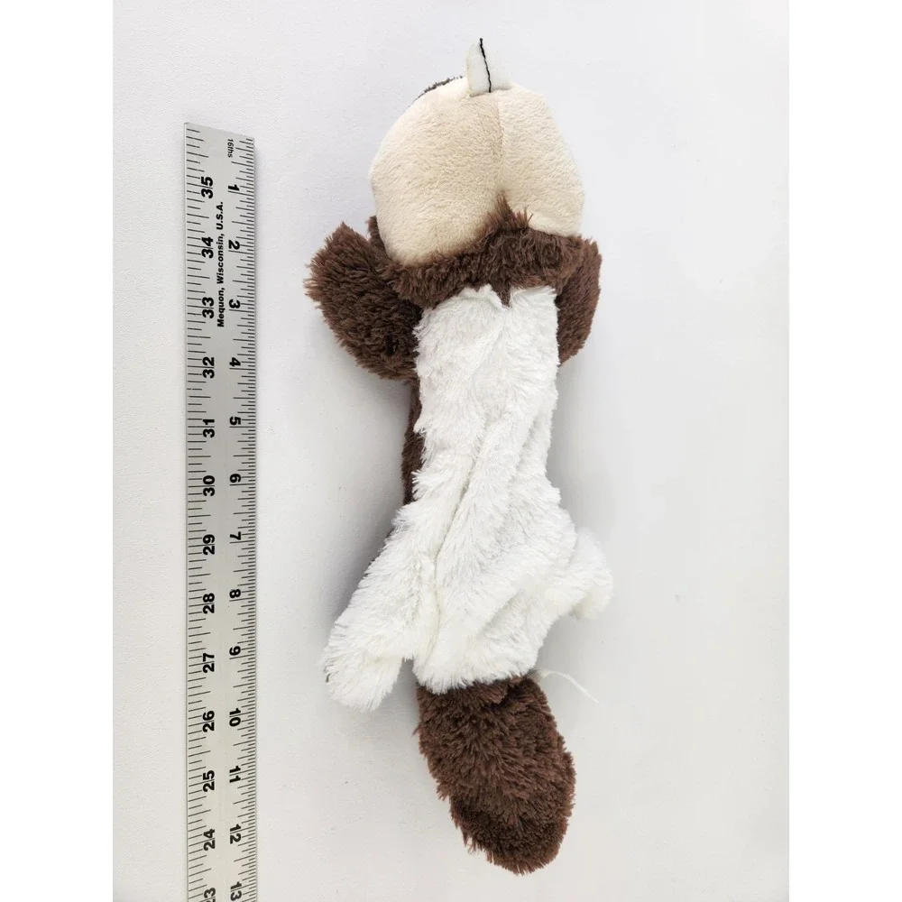 Think Dog Beaver Squirrel Plush Toy Large Tug Toss Fetch Dog Rope Squeaker Tail